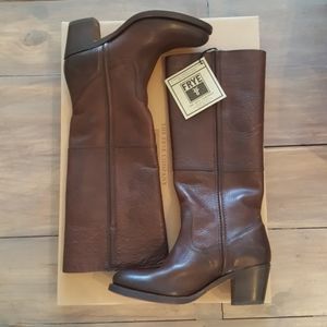 New Frye Jane Stitching Horse Boots 8b